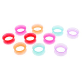 Maxbell 10Pcs Solid Silicone Double Flared Plugs Ear Gauge Stretching Expander 16mm