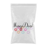 Maxbell 10Pcs Solid Silicone Double Flared Plugs Ear Gauge Stretching Expander 16mm