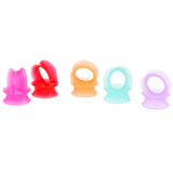 Maxbell 10Pcs Solid Silicone Double Flared Plugs Ear Gauge Stretching Expander 16mm