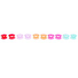 Maxbell 10Pcs Solid Silicone Double Flared Plugs Ear Gauge Stretching Expander 16mm