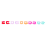 Maxbell 10Pcs Solid Silicone Double Flared Plugs Ear Gauge Stretching Expander 14mm