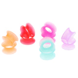 Maxbell 10Pcs Solid Silicone Double Flared Plugs Ear Gauge Stretching Expander 12mm