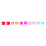 Maxbell 10Pcs Solid Silicone Double Flared Plugs Ear Gauge Stretching Expander 12mm