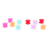 Maxbell 10Pcs Solid Silicone Double Flared Plugs Ear Gauge Stretching Expander  10mm