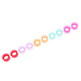 Maxbell 10Pcs Solid Silicone Double Flared Plugs Ear Gauge Stretching Expander  10mm