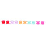 Maxbell 10Pcs Solid Silicone Double Flared Plugs Ear Gauge Stretching Expander  10mm