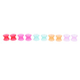 Maxbell 10Pcs Solid Silicone Double Flared Plugs Ear Gauge Stretching Expander  8mm