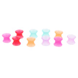 Maxbell 10Pcs Solid Silicone Double Flared Plugs Ear Gauge Stretching Expander  8mm