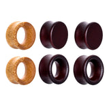 Maxbell 3 Pairs Natural Wooden Flared Expander Gauges Tunnel Ear Piercing 12mm