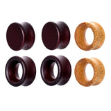 Maxbell 3 Pairs Natural Wooden Flared Expander Gauges Tunnel Ear Piercing 12mm