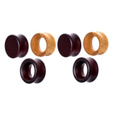 Maxbell 3 Pairs Natural Wooden Flared Expander Gauges Tunnel Ear Piercing 12mm