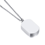 Maxbell Stainless Steel Pendant Necklace Openable Cremation Jewelry For Ashes Silver