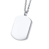 Maxbell Stainless Steel Pendant Necklace Openable Cremation Jewelry For Ashes Silver