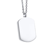 Maxbell Stainless Steel Pendant Necklace Openable Cremation Jewelry For Ashes Silver