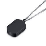 Maxbell Stainless Steel Pendant Necklace Openable Cremation Jewelry For Ashes Black