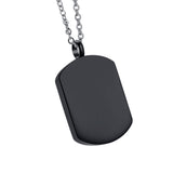 Maxbell Stainless Steel Pendant Necklace Openable Cremation Jewelry For Ashes Black