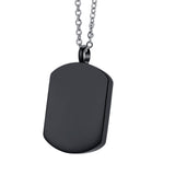 Maxbell Stainless Steel Pendant Necklace Openable Cremation Jewelry For Ashes Black