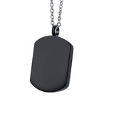 Maxbell Stainless Steel Pendant Necklace Openable Cremation Jewelry For Ashes Black