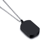 Maxbell Stainless Steel Pendant Necklace Openable Cremation Jewelry For Ashes Black