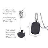 Maxbell Stainless Steel Pendant Necklace Openable Cremation Jewelry For Ashes Black