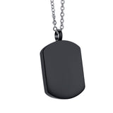 Maxbell Stainless Steel Pendant Necklace Openable Cremation Jewelry For Ashes Black