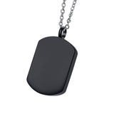 Maxbell Stainless Steel Pendant Necklace Openable Cremation Jewelry For Ashes Black