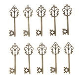 Maxbell 30 Pieces Vintage Key Hollow Charm Pendant Jewelry DIY Making Antique Brass