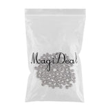 Maxbell 100 Pieces Round Wood Beads Wooden Beads for DIY Jewelry Making Silver 10mm