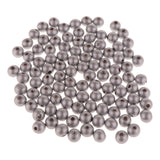 Maxbell 100 Pieces Round Wood Beads Wooden Beads for DIY Jewelry Making Silver 10mm