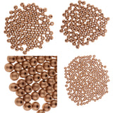 Maxbell 200 Piece Wood Round Beads Wooden Loose Beads For Jewelry Making 8mm Golden