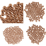 Maxbell 200 Piece Wood Round Beads Wooden Loose Beads For Jewelry Making 8mm Golden