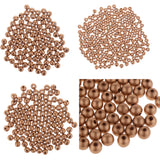 Maxbell 200 Piece Wood Round Beads Wooden Loose Beads For Jewelry Making 8mm Golden