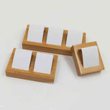 Maxbell Natural Bamboo Wooden EarringsEar Studs Display Rack Organizer White 1 Slot
