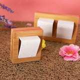 Maxbell Natural Bamboo Wooden EarringsEar Studs Display Rack Organizer White 1 Slot