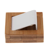 Maxbell Natural Bamboo Wooden EarringsEar Studs Display Rack Organizer White 1 Slot