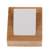 Maxbell Natural Bamboo Wooden EarringsEar Studs Display Rack Organizer White 1 Slot