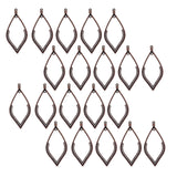 Maxbell 20Pcs Tibetan Silver Earring Leaf Drop Frame Charms Pendants DIY  Bronze