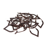 Maxbell 20Pcs Tibetan Silver Earring Leaf Drop Frame Charms Pendants DIY  Bronze