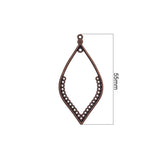 Maxbell 20Pcs Tibetan Silver Earring Leaf Drop Frame Charms Pendants DIY  Bronze