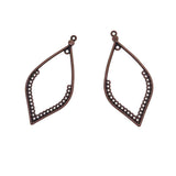 Maxbell 20Pcs Tibetan Silver Earring Leaf Drop Frame Charms Pendants DIY  Bronze
