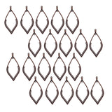 Maxbell 20Pcs Tibetan Silver Earring Leaf Drop Frame Charms Pendants DIY  Bronze