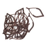 Maxbell 20Pcs Tibetan Silver Earring Leaf Drop Frame Charms Pendants DIY  Bronze