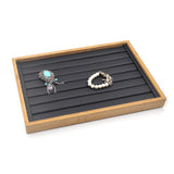 Maxbell Wooden Jewelry Ring Earrings Display Box Tray Storage 12 Slots Ring Display Tray