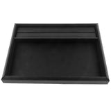 Maxbell Velvet Jewelry Trays Catch All Jewelry Display Tray Case Black PU Leather