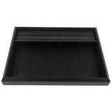 Maxbell Velvet Jewelry Trays Catch All Jewelry Display Tray Case Black PU Leather