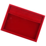 Maxbell Velvet Jewelry Trays Catch All Jewelry Display Tray Case Red Velvet