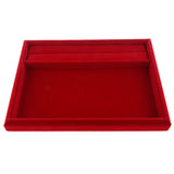 Maxbell Velvet Jewelry Trays Catch All Jewelry Display Tray Case Red Velvet