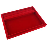 Maxbell Velvet Jewelry Trays Catch All Jewelry Display Tray Case Red Velvet