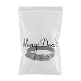 Maxbell Chic Cow Leather Wristband Cuff Bracelet Bangle Charm Women Jewelry Black