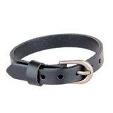 Maxbell Chic Cow Leather Wristband Cuff Bracelet Bangle Charm Women Jewelry Black